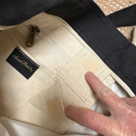 Laurel Burch Sun 'N Sand Extra Large Canvas Tote Top Zipped | Book Tote Bag Cats - Picture 15 of 15